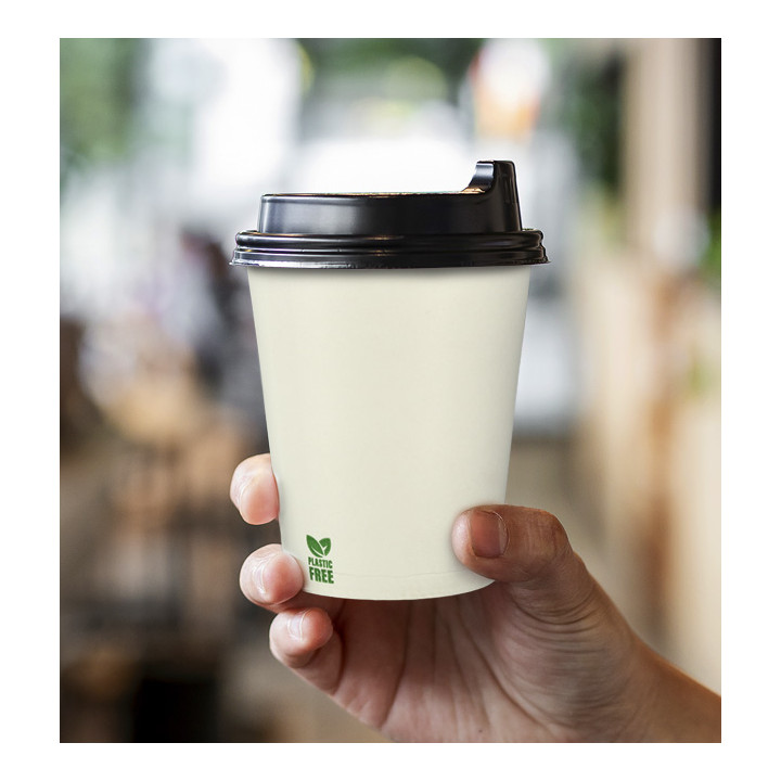 Plastic-Free Paper Cup 7 Oz/210ml White Ø7cm (1.000 Units)