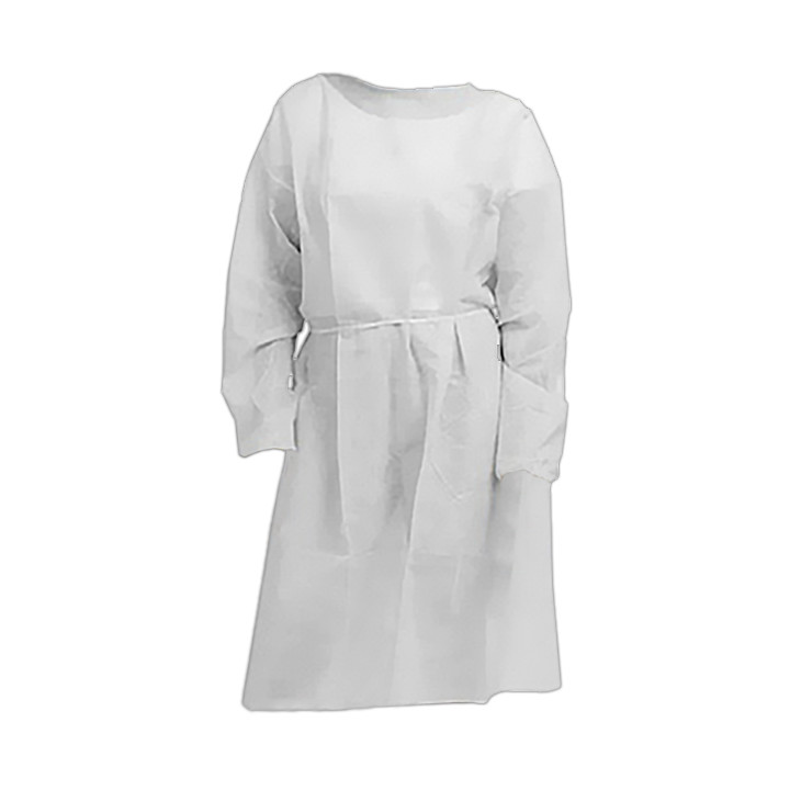 Disposable Lab Coat TST PP Tie Belt Back Closure White XL (100 Units)