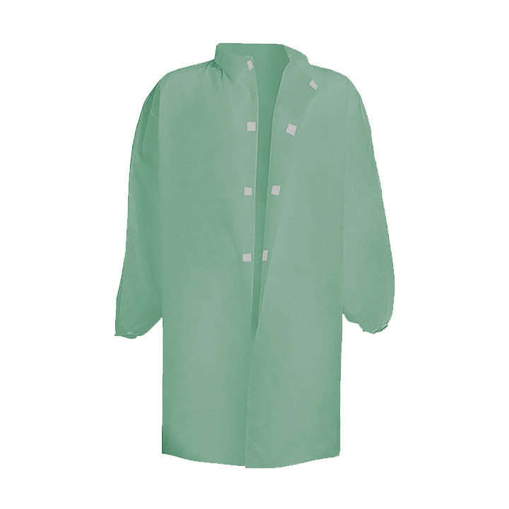 Disposable Lab Coat TST PP Velcro Green XL (100 Units)