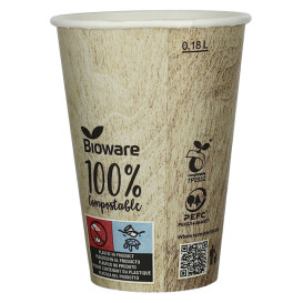 Paper Cup PLA "BioWare" Vending Eco-Friendly-Friendly 8 Oz/210ml Ø7,0cm (2.500 Units)