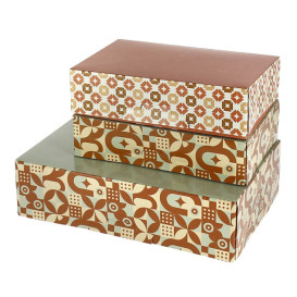 Box for Chocolates and Sweets Mint Chocolate 19,5x13,5x5,3cm (600 Units)