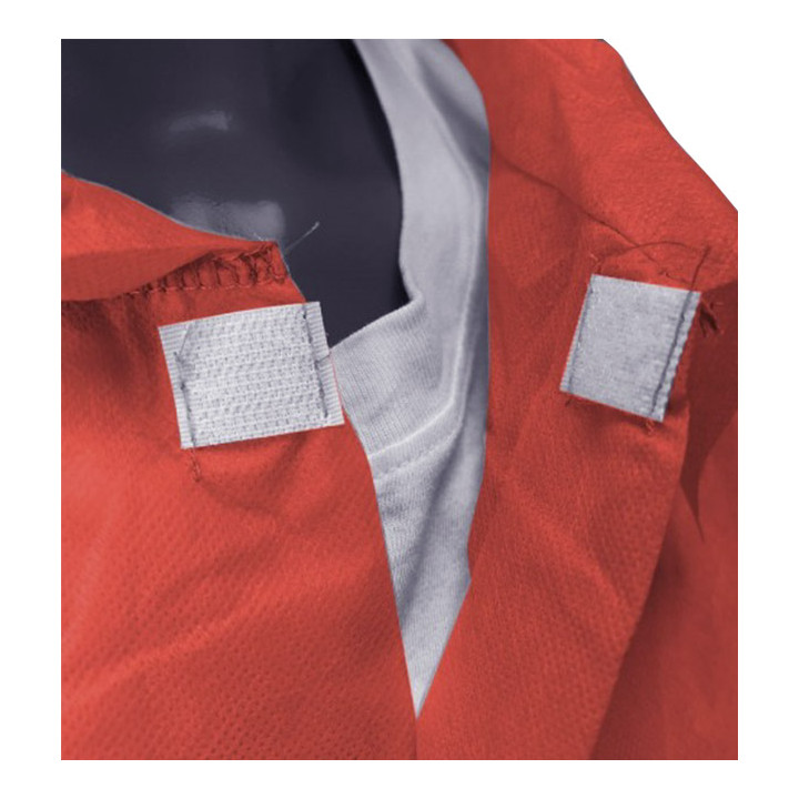 Industrial Lab Coat TST PP Velcro Red XL 35gr. (50 Units)