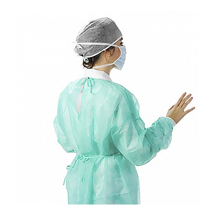 Disposable Lab Coat NonWoven Tie Belt Back Closure Green XL 16gr (100 Units)