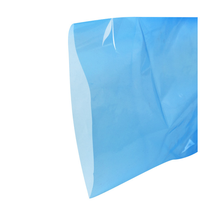 Disposable Lab Coat PE Back Closure Tie Belt Blue (10 Units) 