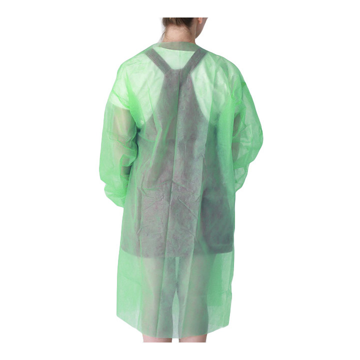 Disposable Lab Coat Visitor Guest TST PP Velcro Green XL 25gr (1 Units) 