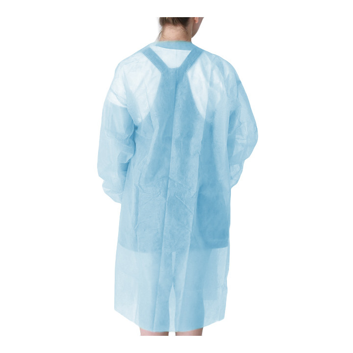 Industrial Lab Coat "TST" PP Velcro Blue 3XL 35gr (1 Unit) 