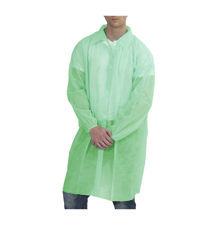 Disposable Lab Coat Visitor Guest TST PP Velcro Green XL 25gr (1 Units) 