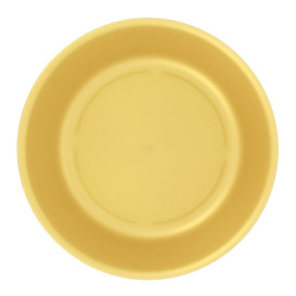 Reusable Plate Durable PP Mineral Gold Ø18cm (54 Units)
