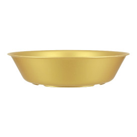 Reusable Plate Durable PP Mineral Gold Ø18cm (54 Units)