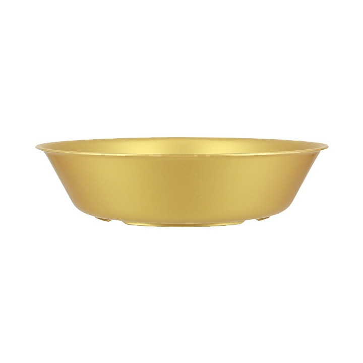Reusable Plate Durable PP Mineral Gold Ø18cm (54 Units)