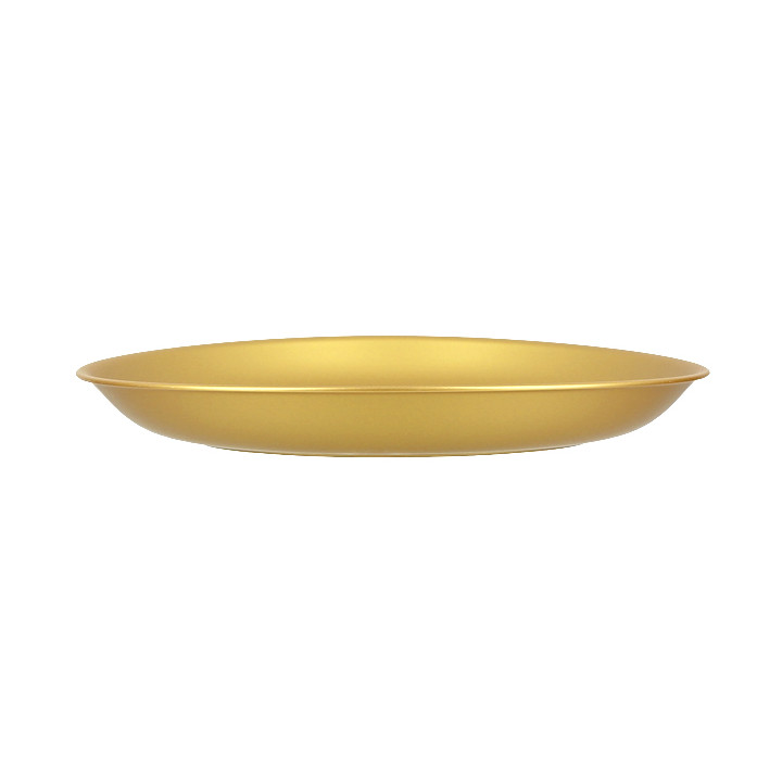 Reusable Plate Durable PP Mineral Gold Ø21cm (6 Units)