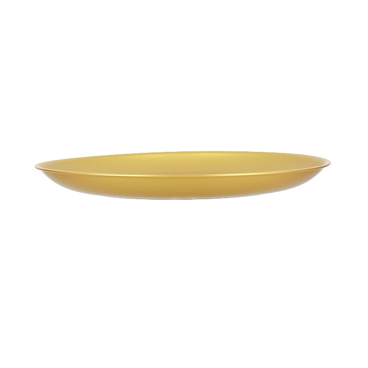 Reusable Plate Durable PP Mineral Gold Ø23,5cm (54 Units)