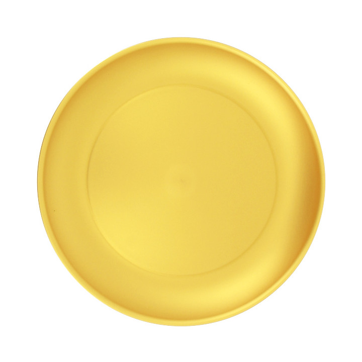 Reusable Plate Durable PP Mineral Gold Ø27,5cm (54 Units)