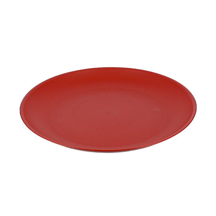 Reusable Plate Durable PP Mineral Red Ø23,5cm (6 Units)