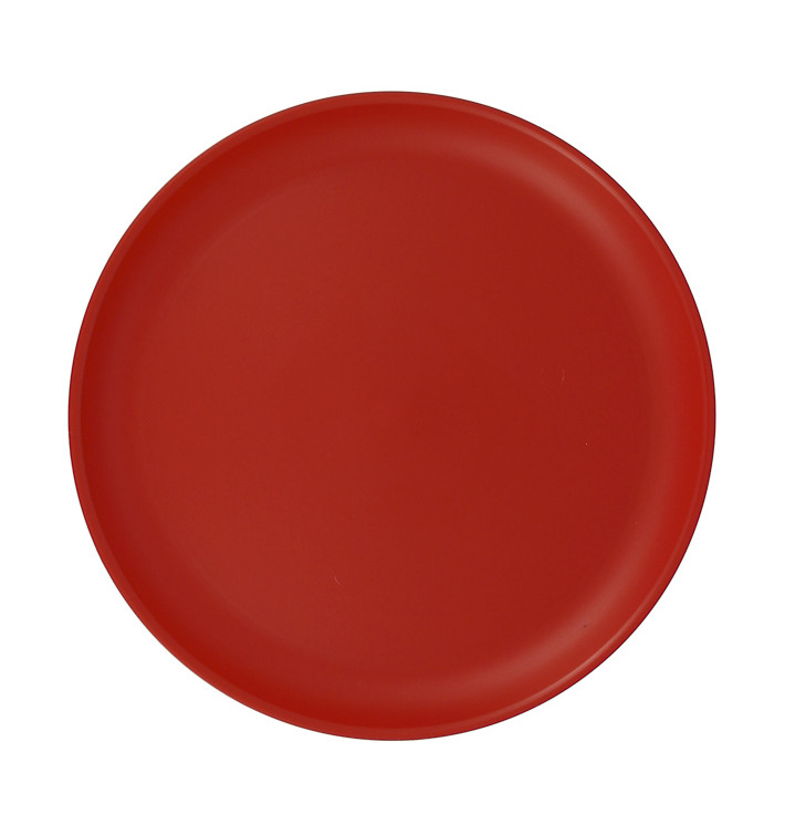 Reusable Plate Durable PP Mineral Red Ø27,5cm (6 Units)