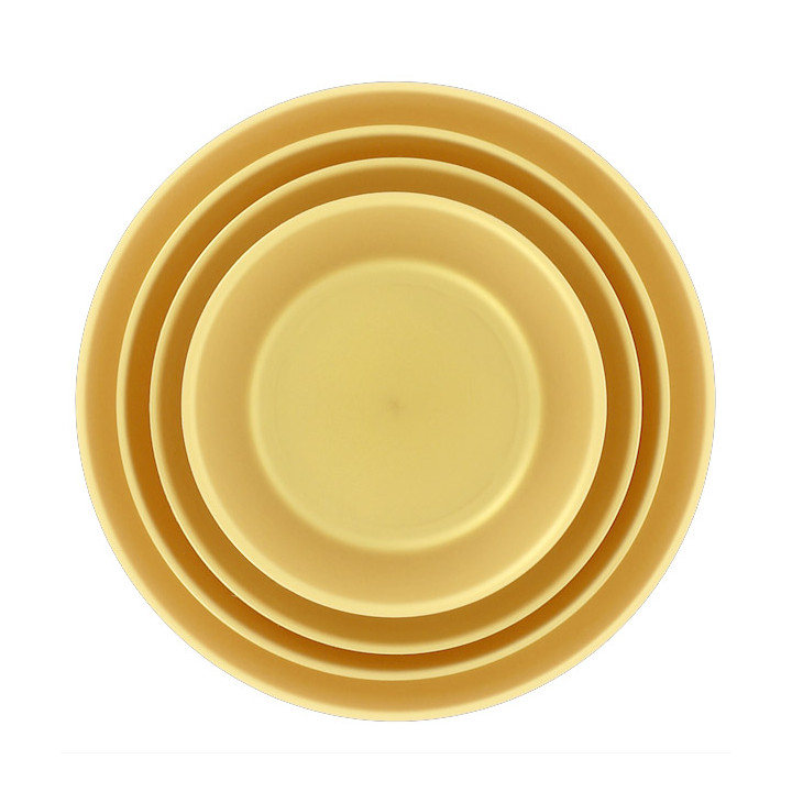 Reusable Plate Durable PP Mineral Gold Ø21cm (54 Units)