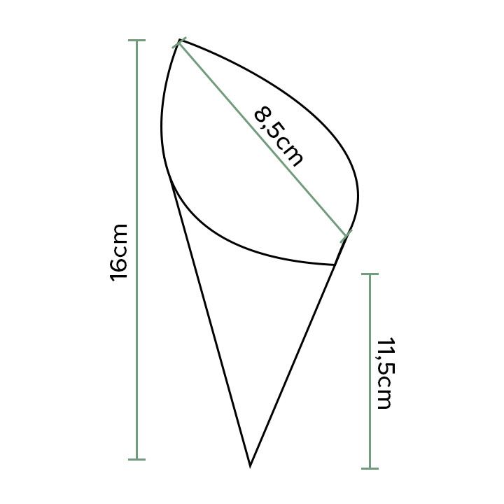 Paper Food Cone Grease-Proof "Times" 16cm 40g (2.000 Units)