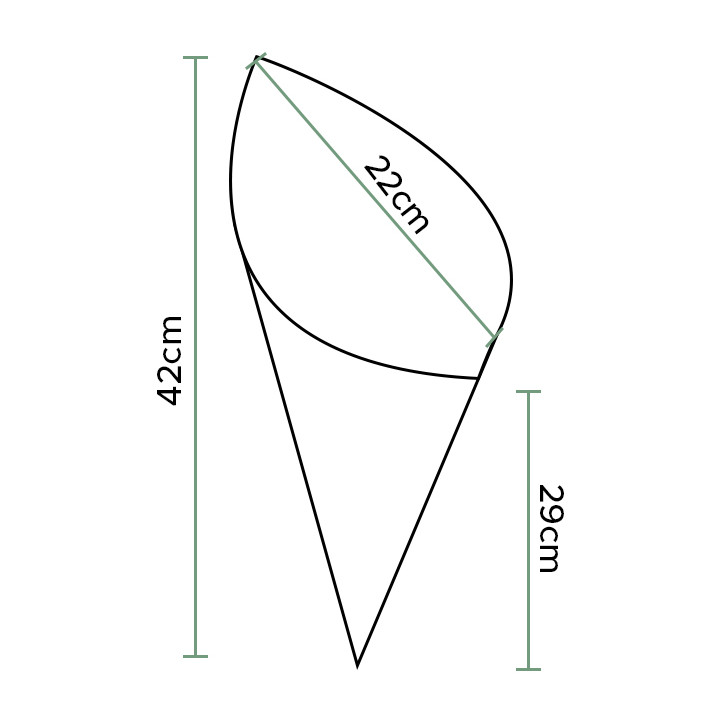 Paper Food Cone Grease-Proof "Times" 42cm 600g (1.000 Units)