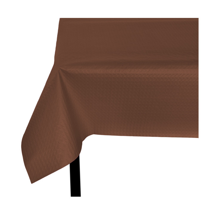 Pre-Cut Paper Tablecloth Brown 40g 1,2x1,2m (300 Units)  