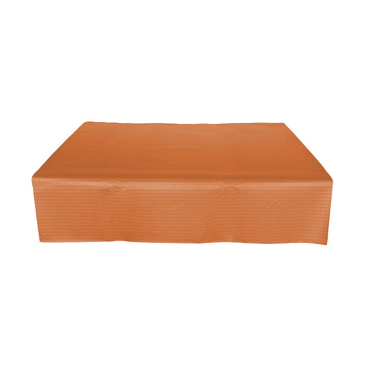 Pre-Cut Paper Tablecloth Orange 40g 1,2x1,2m (300 Units)  