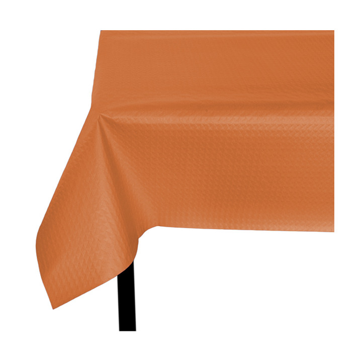 Pre-Cut Paper Tablecloth Orange 40g 1,2x1,2m (300 Units)  