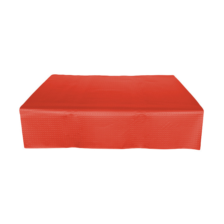 Pre-Cut Paper Tablecloth Red 40g 1,2x1,2m (300 Units)  