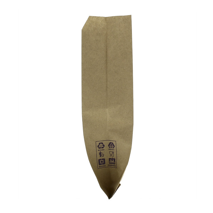 Paper Burger Bag Grease-Proof Burger Design Kraft 14+7x24cm (250 Units)  