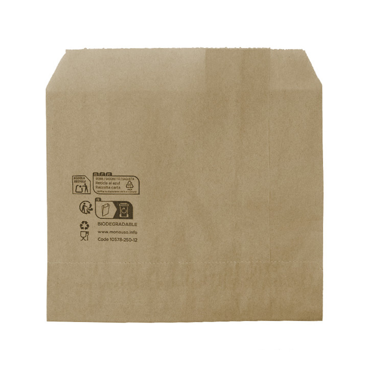 Paper Fries Envelope Grease-Proof Kraft 12x12cm (250 Units)  