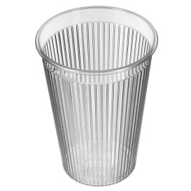 Plastic Cup PS "Ribbed" Clear 200 ml (25 Units) 