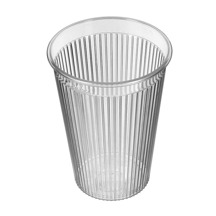 Plastic Cup PS "Ribbed" Clear 200 ml (25 Units) 