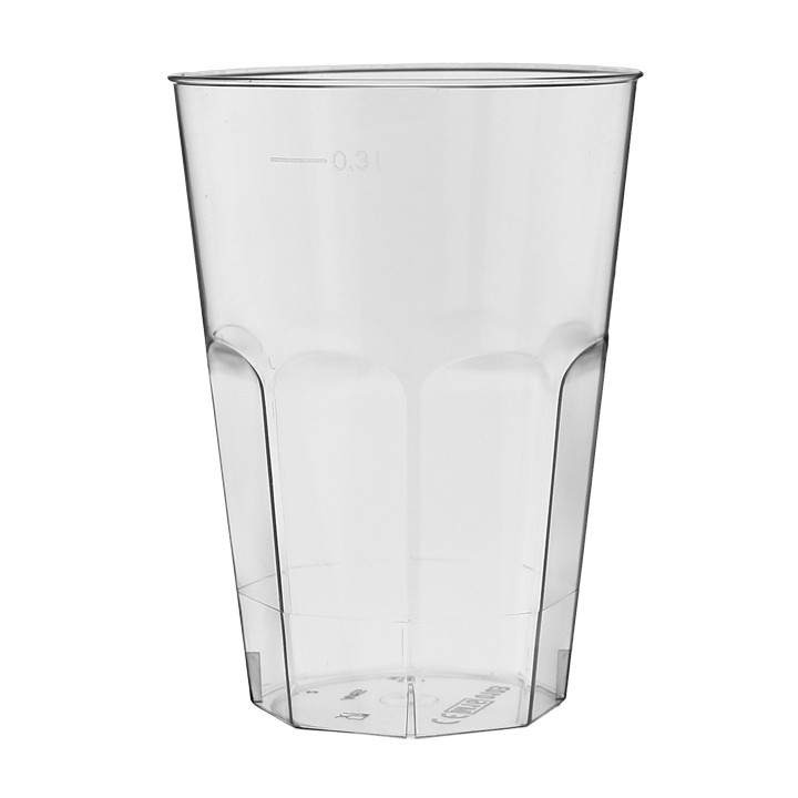 Plastic Cup PS Crystal "Deco" Clear 300 ml (30 Units)
