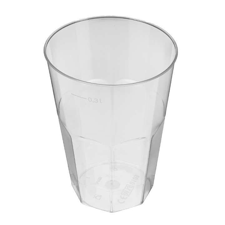 Plastic Cup PS Crystal "Deco" Clear 300 ml (30 Units)