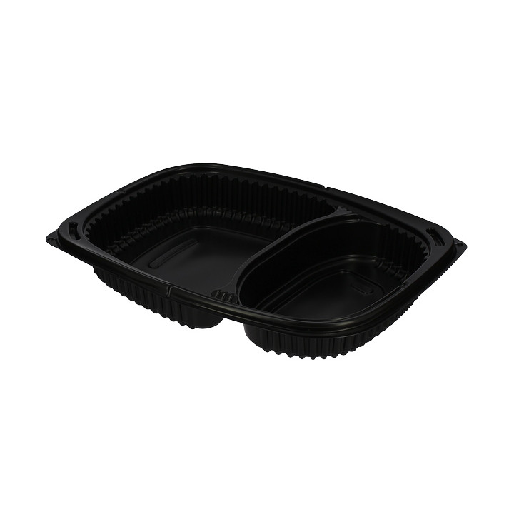 Plastic Container PP Rectangular Shape 2C 1050ml 25,5x18,9x4,5cm (40 Units) 