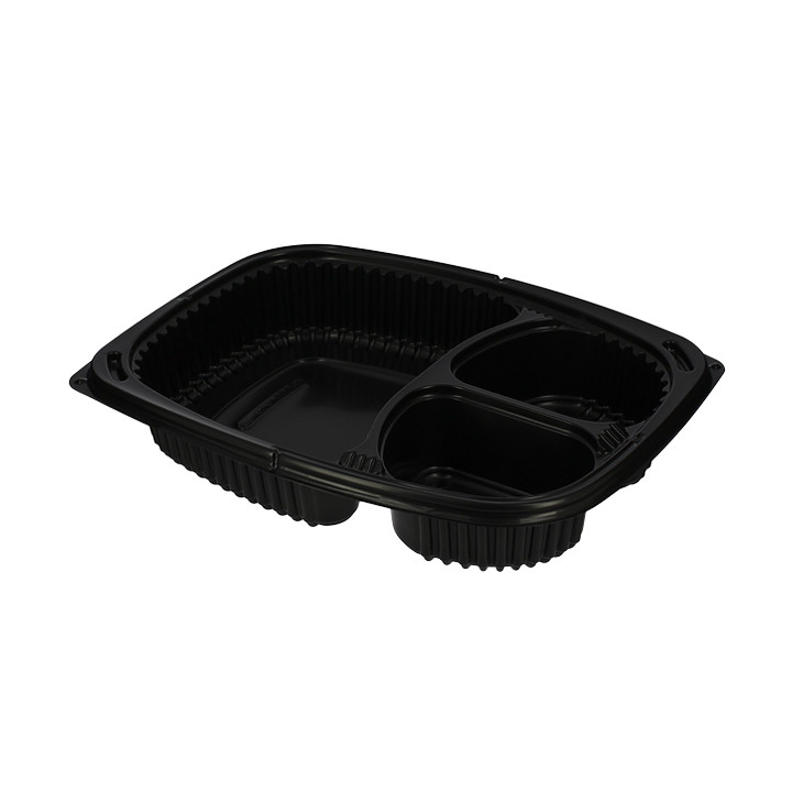 Plastic Container PP Rectangular Shape 3C 1250ml 25,5x18,9x4,5cm (320 Units)