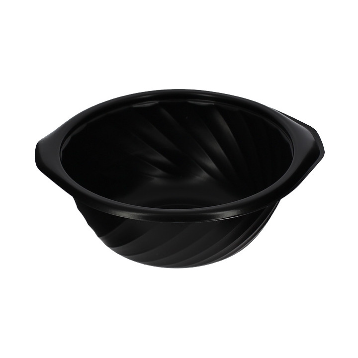 Plastic Deli Container PP Round Shape Black 550ml Ø14,9cm (100 Units)  