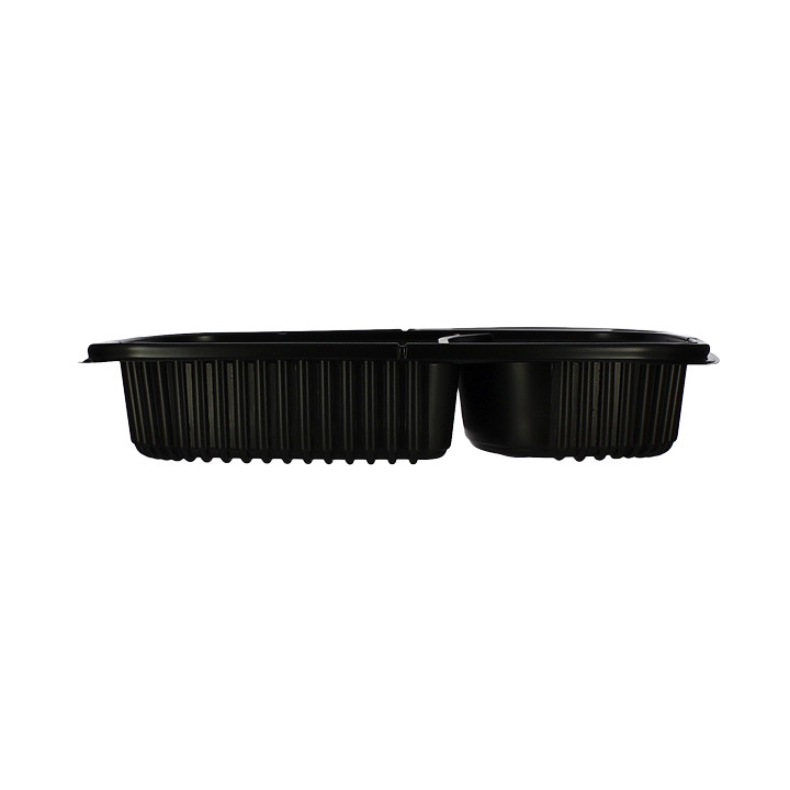Plastic Container PP Rectangular Shape 2C 1250ml 25,5x18,9x4,5cm (40 Units) 