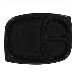 Plastic Container PP Rectangular Shape 3C 1250ml 25,5x18,9x4,5cm (320 Units)