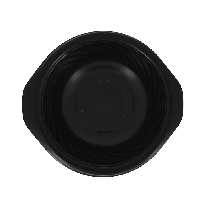 Plastic Deli Container PP Round Shape Black 400ml Ø14,4cm (100 Units)  