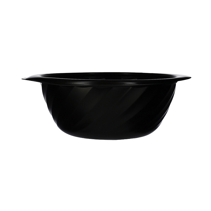 Plastic Deli Container PP Round Shape Black 550ml Ø14,9cm (600 Units)