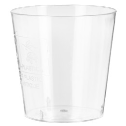Plastic Shot PS "Moon" Clear 40ml (50 Units) 