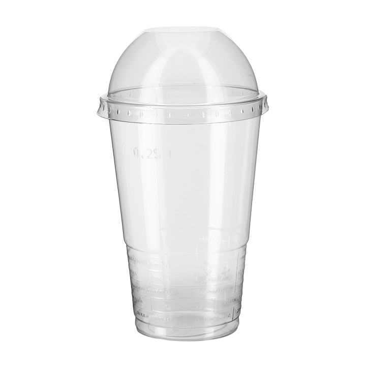 Plastic Dome Lid PP Closed Transp. Ø7,9cm (100 Units)