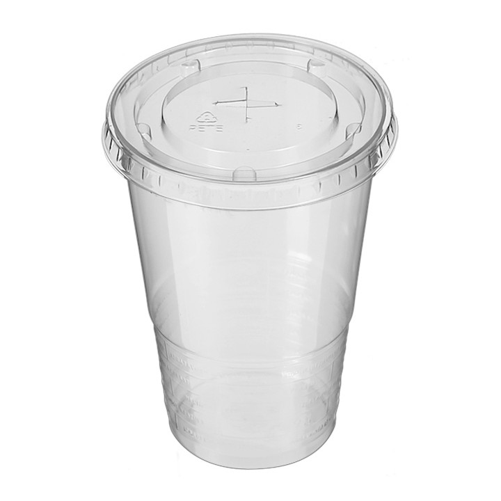 Plastic Lid with Straw Slot PP Transp. Ø7,9cm (50 Units)