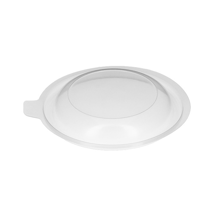 Plastic Lid Translucent Deli Container PP 400ml Ø14,4x1,8cm (100 Units)