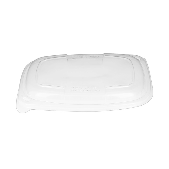 Plastic Lid Translucent Container PP 1050/1250ml 25,5x18,9x2cm (20 Units) 