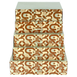 Box for Sweets Mint Chocolate 22x15x6cm (600 Units)