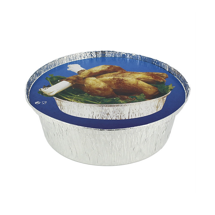 Paper Lid for Foil Pan Round Shape 1900ml (125 Units)  