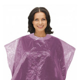 Disposable Plastic Dye Cape PE Pink 83x110cm (50 Units) 