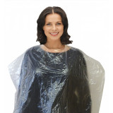 Disposable Plastic Dye Cape PE 83x110cm Clear (50 Units)