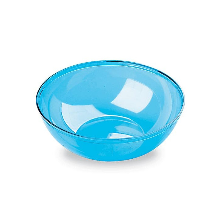 Plastic Bowl PS Crystal Hard Turquoise 400ml Ø14cm 