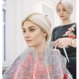 Disposable Plastic Cut Cape "TST" PP "SMS" White (200 Units)